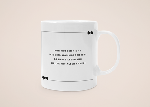 „Mit aller Kraft“ - Tasse - Anime Zitate