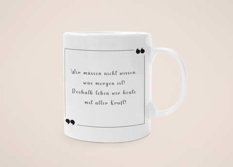 „Mit aller Kraft“ - Tasse - Anime Zitate