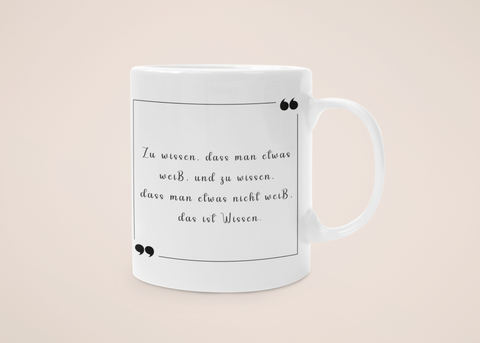 „Wahre Erkenntnis“ – Tasse – Chinesische Weisheiten