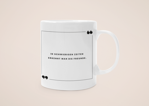 „Wahre Freundschaft“ – Tasse – Griechische Weisheiten