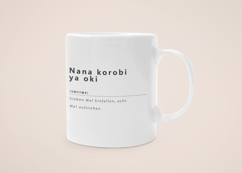 "Sieben" - Tasse - Japanische Weisheiten